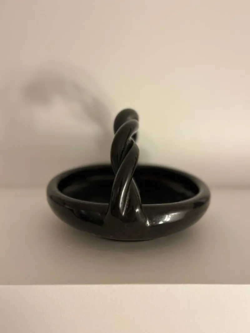 Pamono Vintage Ceramic Basket from Accolay, 1970s