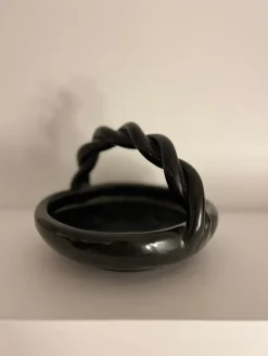 Pamono Vintage Ceramic Basket from Accolay, 1970s