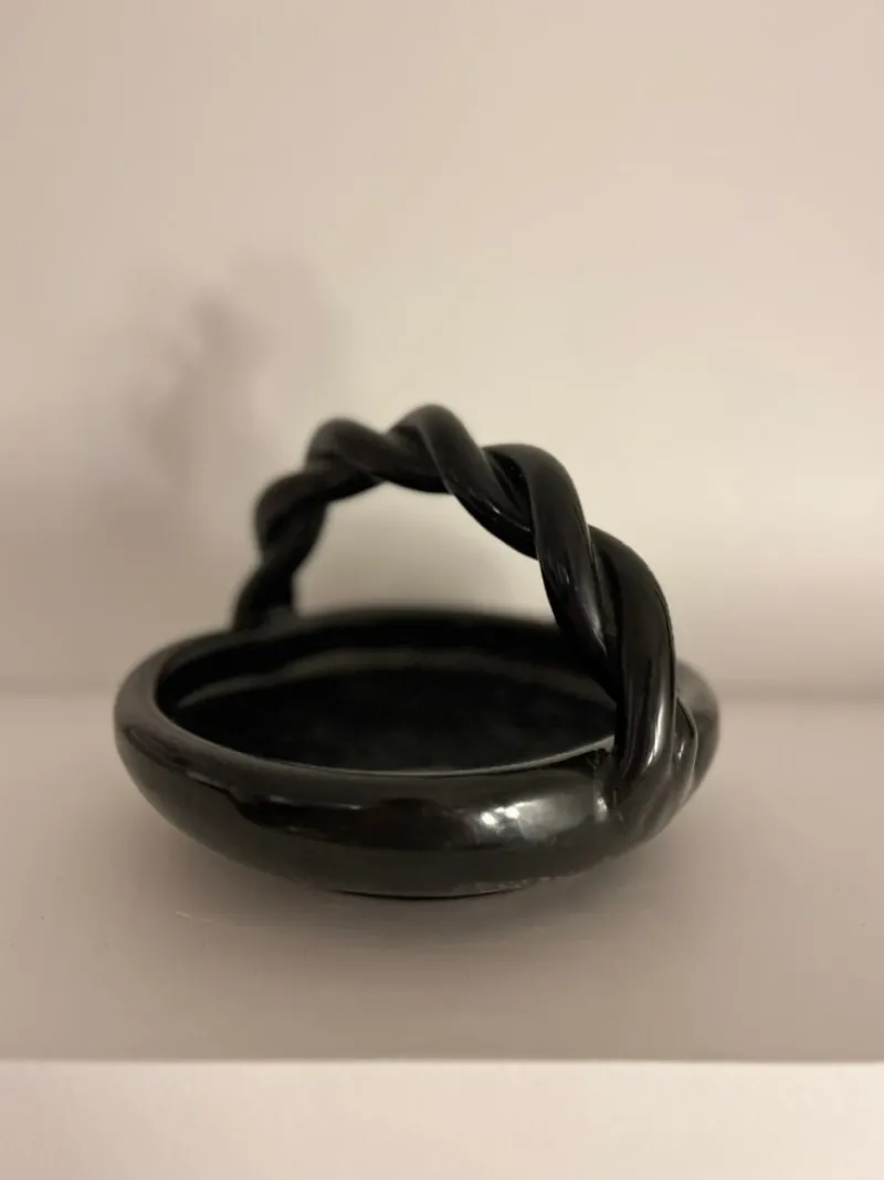 Pamono Vintage Ceramic Basket from Accolay, 1970s