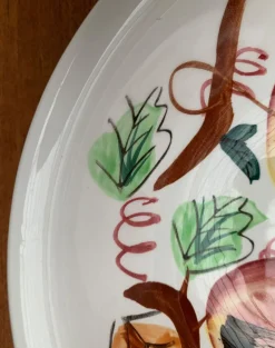 Sale Pamono Vintage Ceramic Bowl with Handpainted Floral Decor from S.S. Crown, Japan