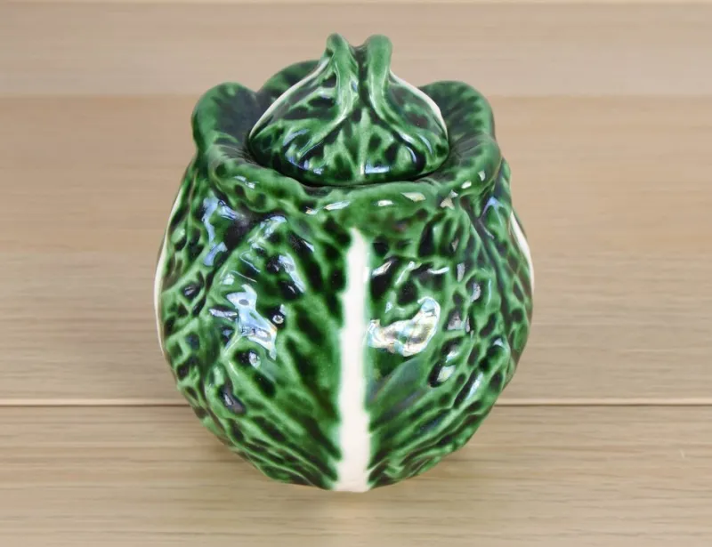 Sale Pamono Vintage Ceramic Cabbage Salt Shaker from Bordallo Pinheiro, Portugal, 1960s