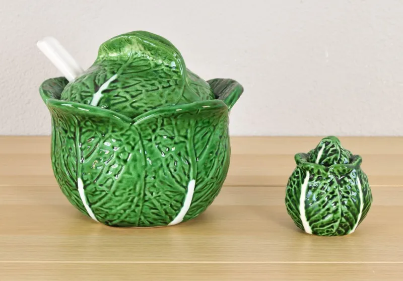 Sale Pamono Vintage Ceramic Cabbage Tureen Bowl from Bordallo Pinheiro, Portugal, 1960s