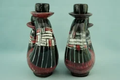 Pamono Vintage Ceramic Candleholders by Coronetti Cunardo, 1950s, Set of 2><noscript><img width=