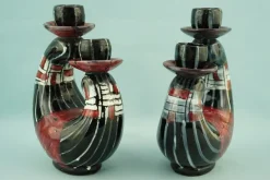 Pamono Vintage Ceramic Candleholders by Coronetti Cunardo, 1950s, Set of 2><noscript><img width=
