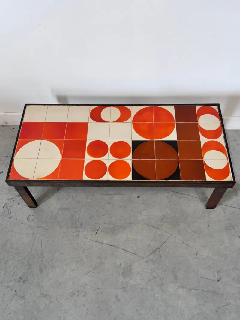 Pamono Vintage Ceramic Coffee Table by Roger Capron, 1960s