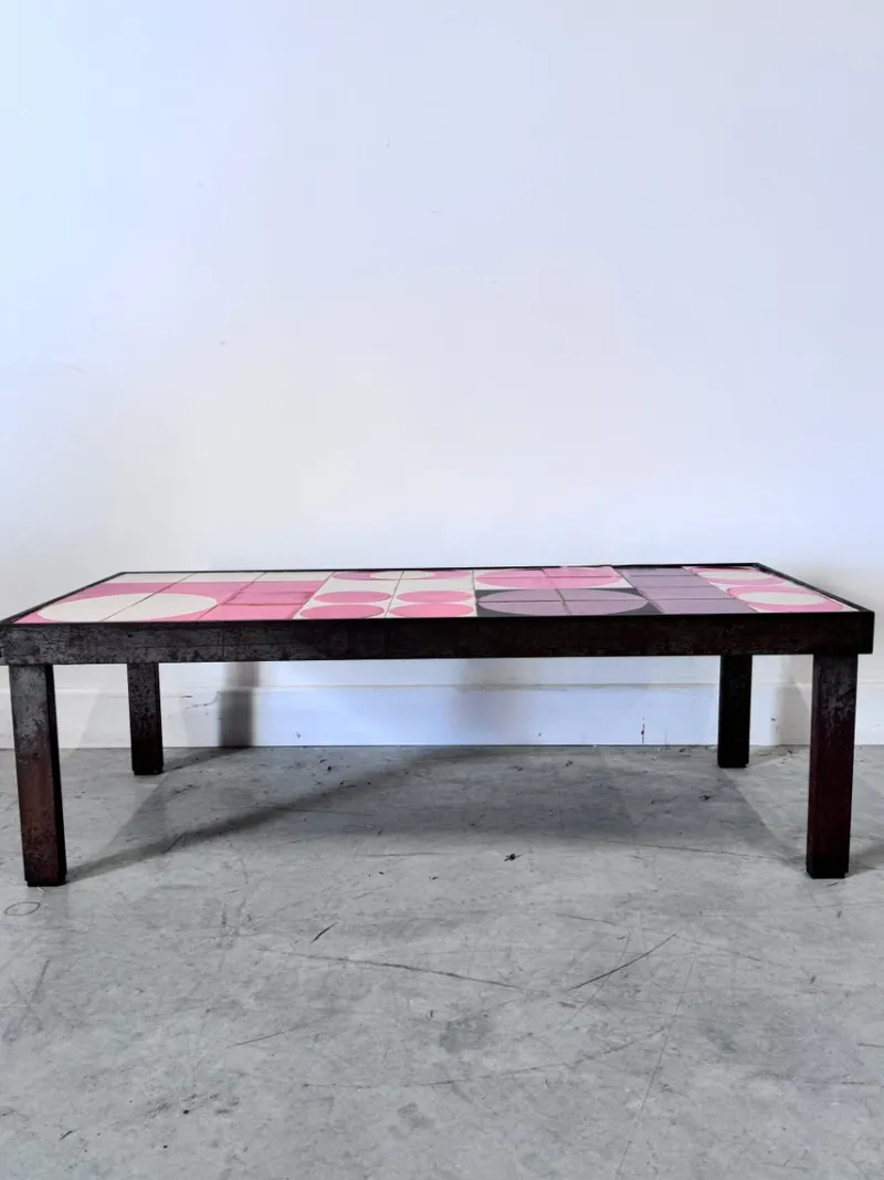 Pamono Vintage Ceramic Coffee Table by Roger Capron, 1960s