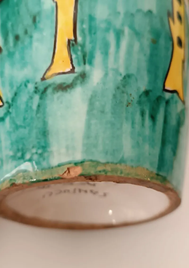Online Pamono Vintage Ceramic Drink Service Jug + 6 Cups by Deruta Santucci, 1960s, Set of 7