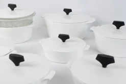 Pamono Vintage Ceramic Fire Resistant Pans from Pyroflam de Luxe, Set of 8> Dinnerware Accessories