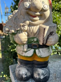 Pamono Vintage Ceramic Stone Garden Gnomes, France, 1950s, Set of 2><noscript><img width=