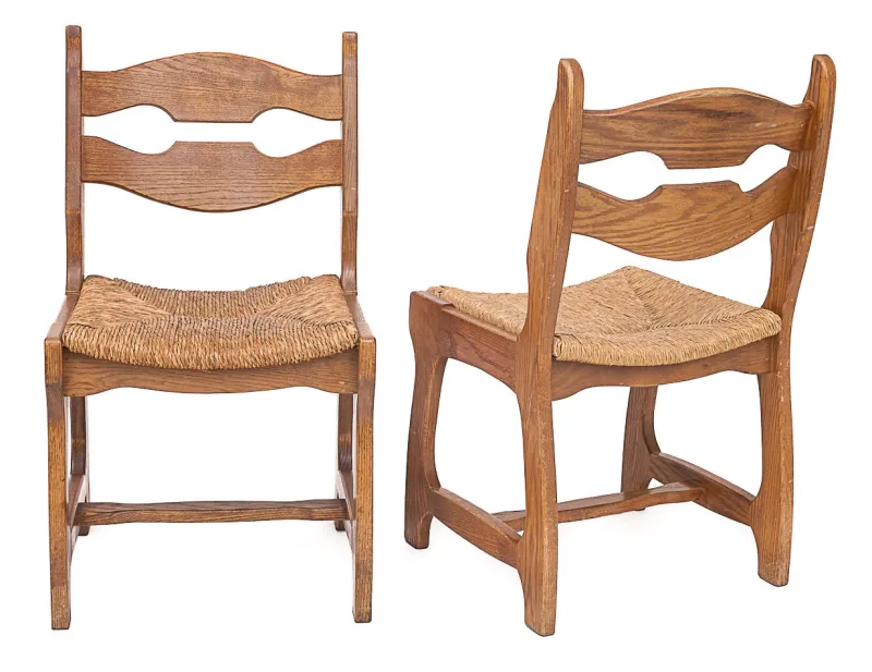 Clearance Pamono Vintage Chairs by Guillerme Et Chambron, 1950s, Set of 12