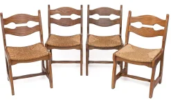 Clearance Pamono Vintage Chairs by Guillerme Et Chambron, 1950s, Set of 12