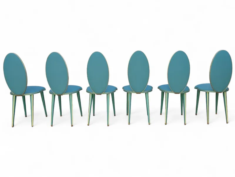 New Pamono Vintage Chairs in the style of Umberto Mascagni, 1950s, Set of 6