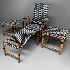 Pamono Vintage Chaise Longue Set from Maison Louis Drucker, 1970s, Set of 3><noscript><img width=
