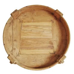 Clearance Pamono Vintage Chakki Wooden Grinder Table