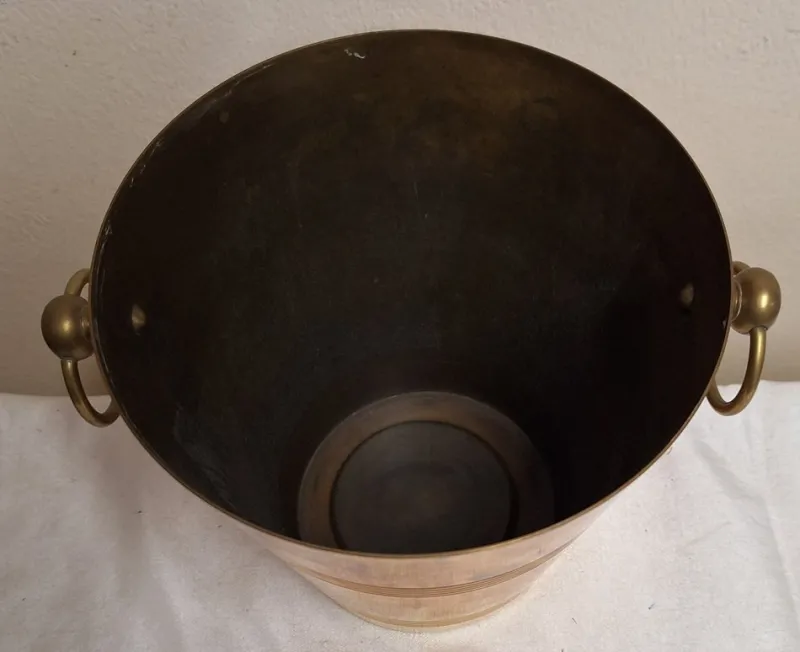 Pamono Vintage Champagne Cooler in Brass, 1960s> Ice Buckets & Wine Coolers