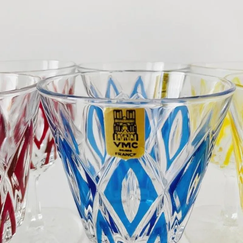 Discount Pamono Vintage Champagne Glasses Harlequin from VMC France, Reims, 1960s New, Set of 6