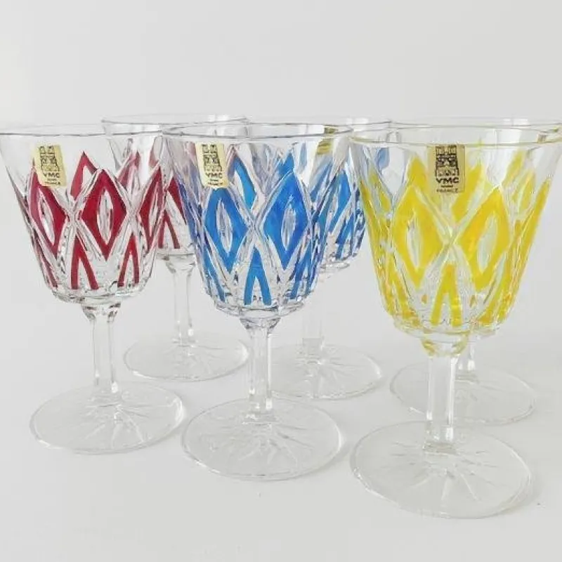 Discount Pamono Vintage Champagne Glasses Harlequin from VMC France, Reims, 1960s New, Set of 6