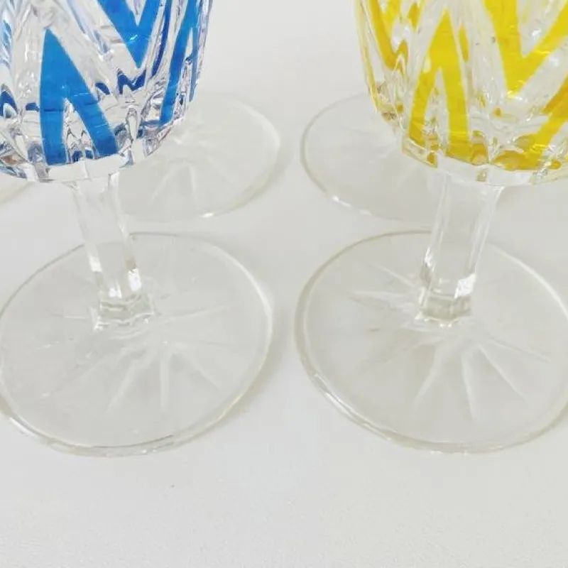 Discount Pamono Vintage Champagne Glasses Harlequin from VMC France, Reims, 1960s New, Set of 6