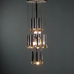 Pamono Vintage Chandelier in Glass, 1960s> Ceiling Lights