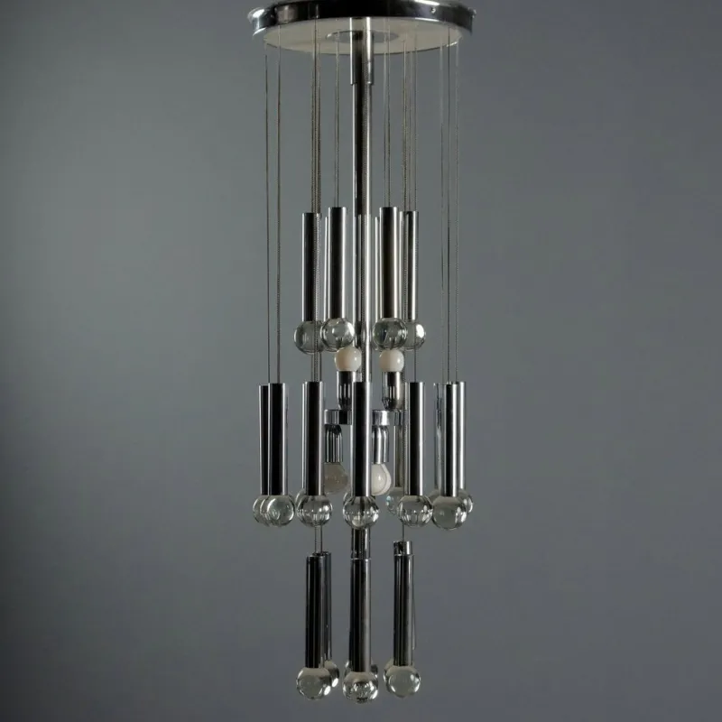 Pamono Vintage Chandelier in Glass, 1960s> Ceiling Lights