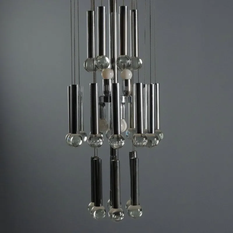 Pamono Vintage Chandelier in Glass, 1960s> Ceiling Lights