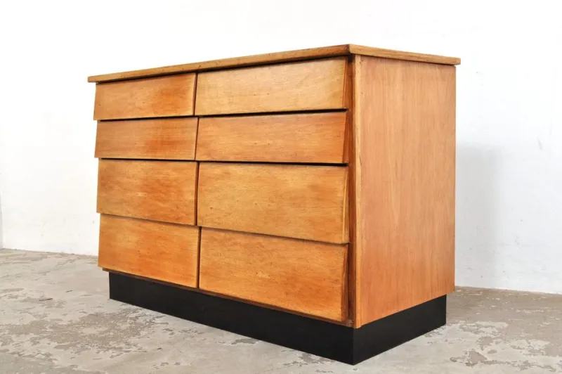 Discount Pamono Vintage Chest of Drawers in Beech, 1950s