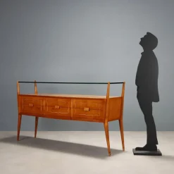 Discount Pamono Vintage Chest of Drawers in Cherrywood Veneer, 1950s