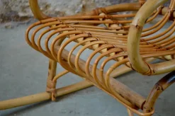 Sale Pamono Vintage Children's Rocking Chair in Rattan