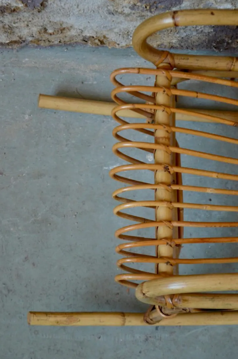 Sale Pamono Vintage Children's Rocking Chair in Rattan