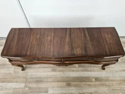 Pamono Vintage Chippendale Style Dressing Table in Walnut with Brass Handles, 1930s><noscript><img width=