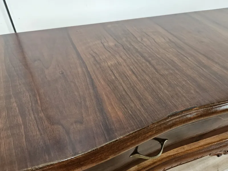 Pamono Vintage Chippendale Style Dressing Table in Walnut with Brass Handles, 1930s> Dressing Tables