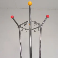 Pamono Vintage Chrome Coat Rack with Colored Balls, 1950s> Racks, Hooks & Valets