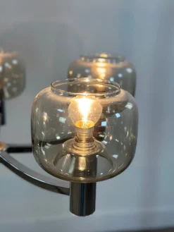Online Pamono Vintage Chrome Metal Chandelier attributed to Gaetano Scolari, 1970s