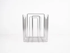 Pamono Vintage Chrome-Plated Magazine Rack in the of Style Willi Glaeser for TMP, 1980s><noscript><img width=