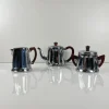 Pamono Vintage Chrome-Plated Metal and Bakelite Coffee Set, 1930s, Set of 3