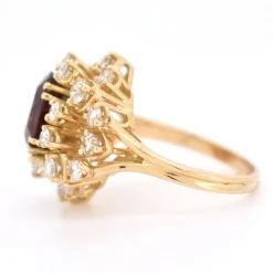 Pamono Vintage Cocktail Ring with Tourmaline and Diamonds><noscript><img width=