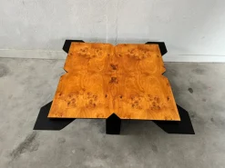 Pamono Vintage Coffee Table in Burl Wood, 1980s> Coffee & Side Tables