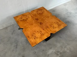 Pamono Vintage Coffee Table in Burl Wood, 1980s><noscript><img width=