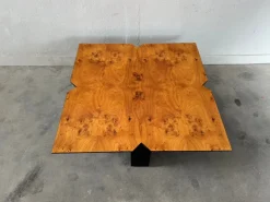 Pamono Vintage Coffee Table in Burl Wood, 1980s><noscript><img width=
