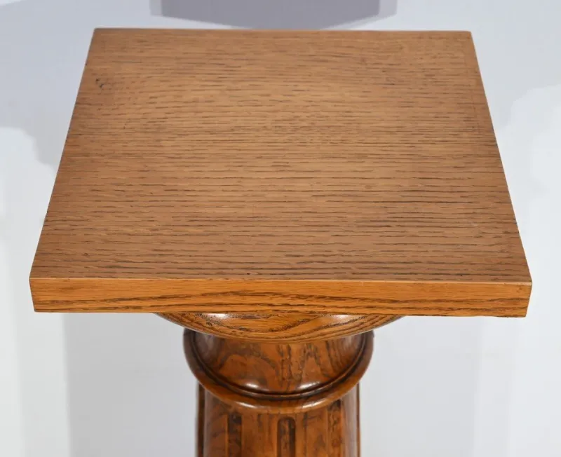 Pamono Vintage Column in Oak, 1900> Pedestals And Columns