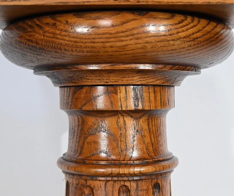 Pamono Vintage Column in Oak, 1900> Pedestals And Columns
