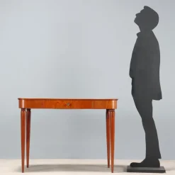 Discount Pamono Vintage Console in Mahogany Veneer and Brass, Italy, 1950s
