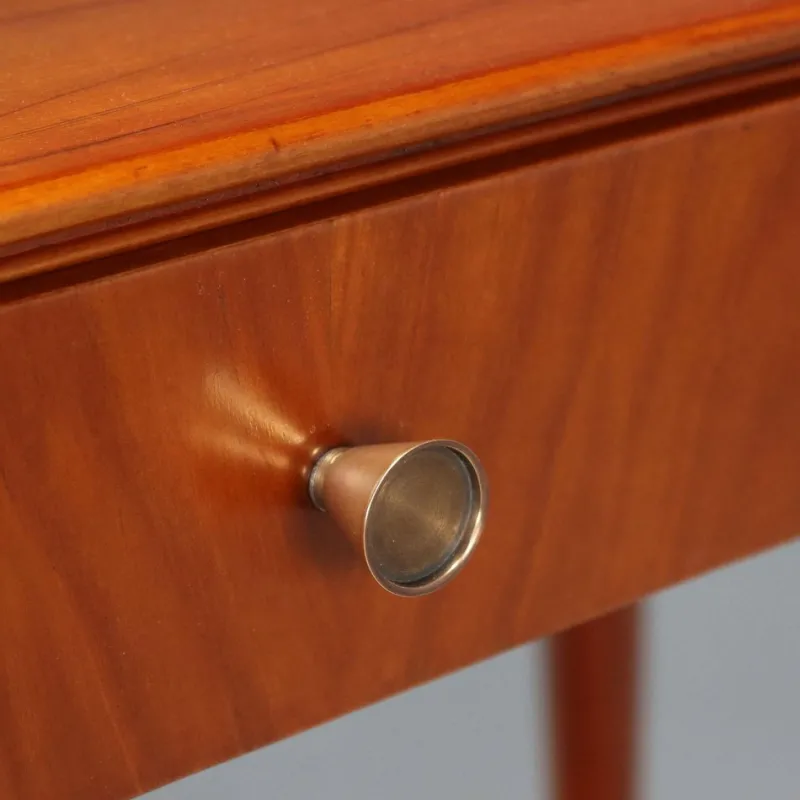 Discount Pamono Vintage Console in Mahogany Veneer and Brass, Italy, 1950s