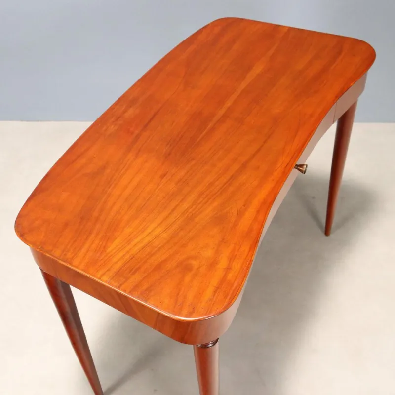 Discount Pamono Vintage Console in Mahogany Veneer and Brass, Italy, 1950s