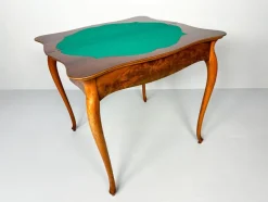 Discount Pamono Vintage Console or Game Table in Mahogany Veneer and Green Felt, 1920s