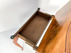 Discount Pamono Vintage Console or Game Table in Mahogany Veneer and Green Felt, 1920s