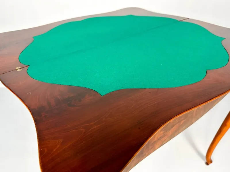 Discount Pamono Vintage Console or Game Table in Mahogany Veneer and Green Felt, 1920s