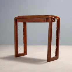 Pamono Vintage Console Table in Mahogany Veneer, Italy, 1940s><noscript><img width=