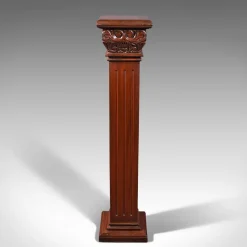 Discount Pamono Vintage Continental Walnut Torchere Stand Display Column, 1950s