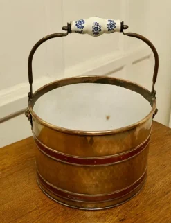 Pamono Vintage Copper and Brass Wine Cooler, 1930><noscript><img width=